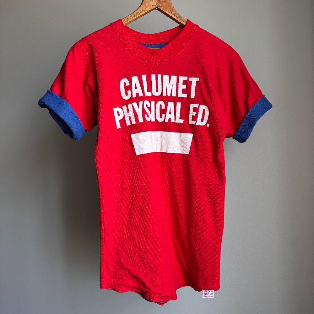 Russell Athletic Retro PE Gym Shirt Reversible Double Layer